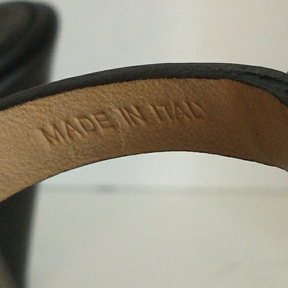 Rag & Bone Wyatt Peep-Toe Genuine Leather Slingback Sandals Taupe/Black 39.5 EU - Picture 13 of 14